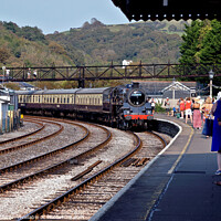 Buy canvas prints of Dartmouth steam railway, Kingsmear, Devon, UK. by john hill