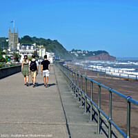 Buy canvas prints of Promenade walk, Teignmouth, Devon, UK. by john hill