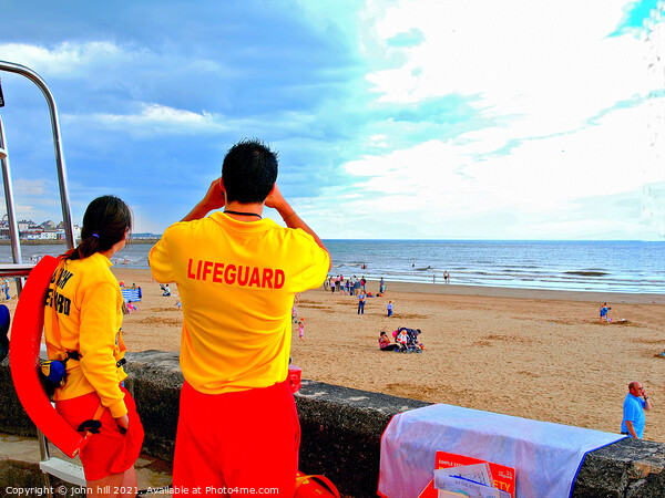 Two Lifeguards on duty. Picture Board by john hill