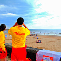 Buy canvas prints of Two Lifeguards on duty. by john hill