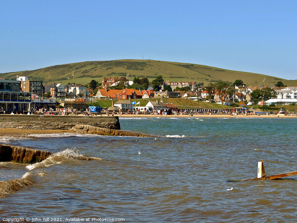 Swanage bay and seafront, Dorset, UK. Picture Board by john hill