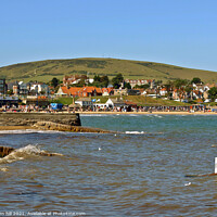 Buy canvas prints of Swanage bay and seafront, Dorset, UK. by john hill