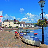 Buy canvas prints of Bayard's quay at Dartmouth in Devon. by john hill