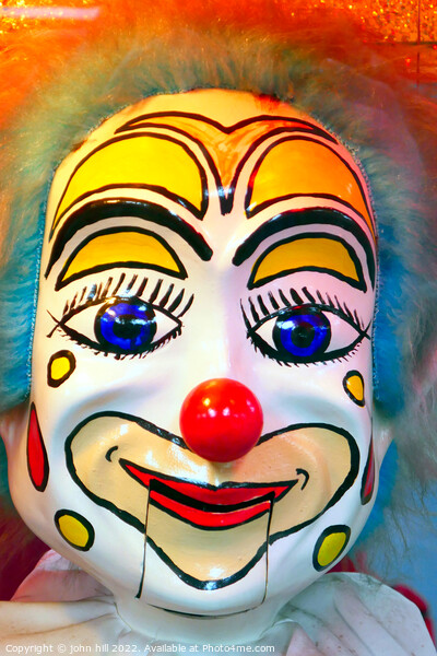 Clown Puppet face in portrait Picture Board by john hill