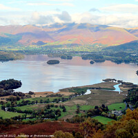 Buy canvas prints of Derwent Water, Cumbria. by john hill