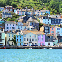 Buy canvas prints of Bayard's cove and town, Dartmouth, Devon, UK. by john hill