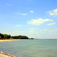 Buy canvas prints of Appley beach and bay, Ryde, Isle of Wight. by john hill