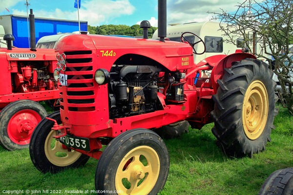 1948 Vintage Massey Harris 744 PD tractor. Picture Board by john hill