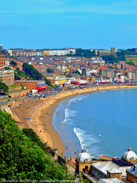 Scarborough, North Yorkshire in portrait. Picture Board by john hill