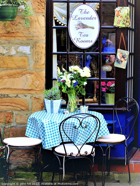 Table for three, alfresco, Bakewell, Derbyshire, UK. Picture Board by john hill