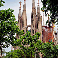 Buy canvas prints of Sagrada Família, Barcelona, Spain in portait. by john hill