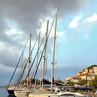 Buy canvas prints of Safe Moorings in Portrait at Skiathos by john hill