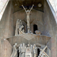 Buy canvas prints of La Sagrada Familia, Barcelona. by john hill