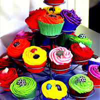 Buy canvas prints of Fancy cup Cakes by john hill