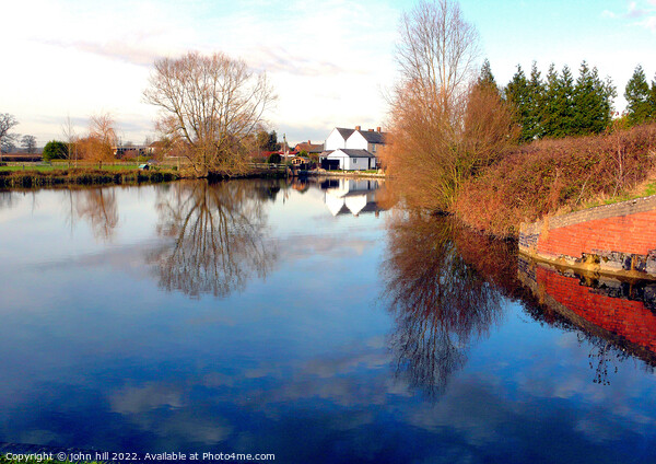 Reflections on a Canal basin. Picture Board by john hill