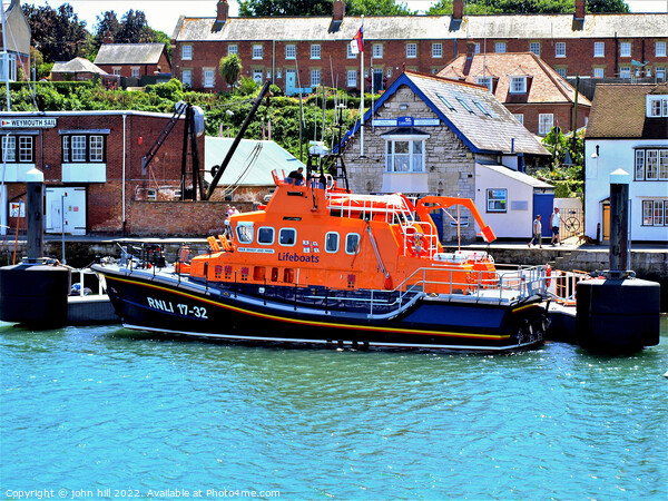 Lifeboat, Weymouth, Dorset, UK. Picture Board by john hill