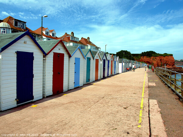 beach Huts, Preston sands, Devon. Picture Board by john hill