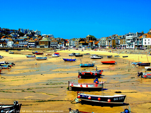 St. Ives at low tide, Cornwall. Picture Board by john hill