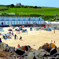 Buy canvas prints of Porthgwidden beach, St. Ives, Cornwall. by john hill