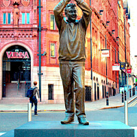 Buy canvas prints of Brian Clough statue. by john hill
