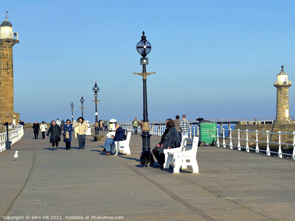 Whitby North Pier, North Yorkshire. Picture Board by john hill
