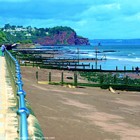Buy canvas prints of A view from Teignmouth promenade. by john hill