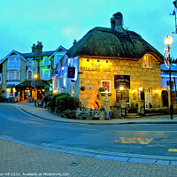 Buy canvas prints of Old Shanklin at Nght, Isle of Wight. by john hill