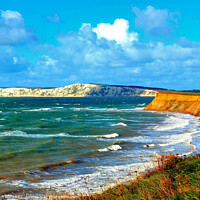 Buy canvas prints of Compton Bay, Isle of Wight. by john hill