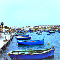 Buy canvas prints of Marsaxlokk harbor, Malta. by john hill