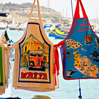 Buy canvas prints of Souvenir aprons at Malta by john hill