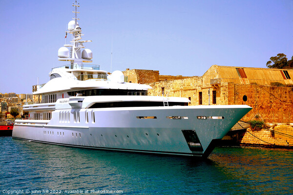 Super yacht, Valletta, Malta. Picture Board by john hill