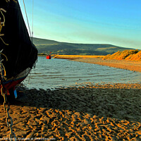 Buy canvas prints of Beached boat, Barmouth, Wales. by john hill