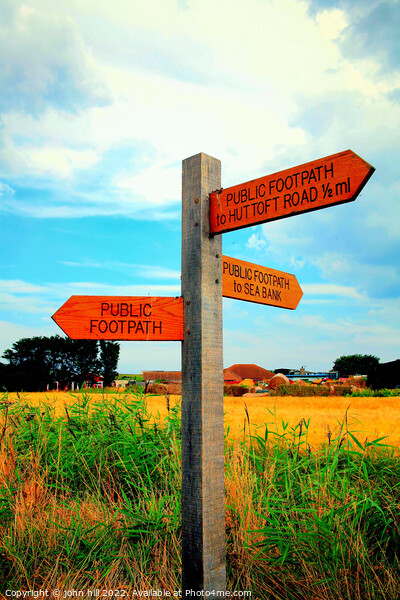 Countryside Signs in portrait. Picture Board by john hill