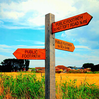 Buy canvas prints of Countryside Signs in portrait. by john hill