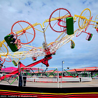 Buy canvas prints of Fairground Ride. by john hill