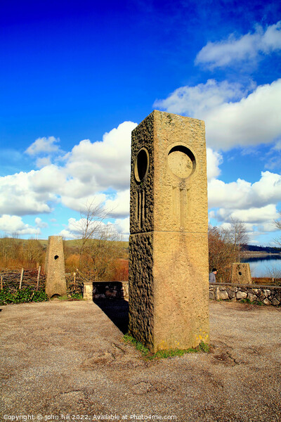Carsington Water standing stones, Derbyshire. Picture Board by john hill