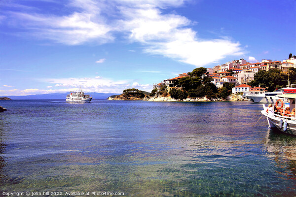 Skiathos town old port, Greece. Picture Board by john hill