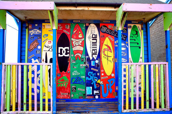 Surfer's Beach Hut. Picture Board by john hill