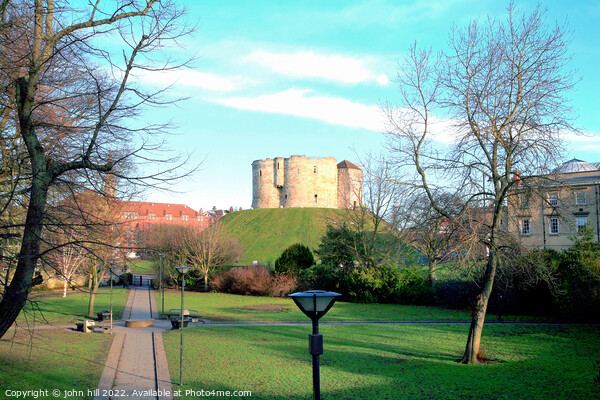 Clifford's tower at York Castle Picture Board by john hill