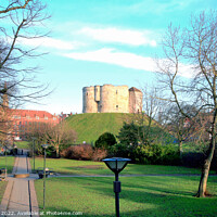 Buy canvas prints of Clifford's tower at York Castle by john hill