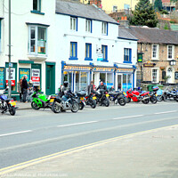 Buy canvas prints of Motor cycle parking, Matlock Bath, UK. by john hill
