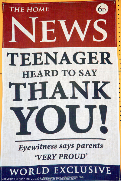 Teenage news poster. Picture Board by john hill
