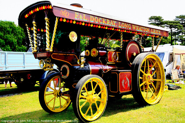 1920 Showman Steam Tractor. Picture Board by john hill