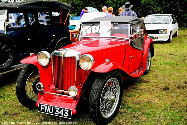MG TA 2 seater sports from 1938. Picture Board by john hill