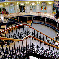 Buy canvas prints of  Stairs, Corn exchange, Leeds. by john hill