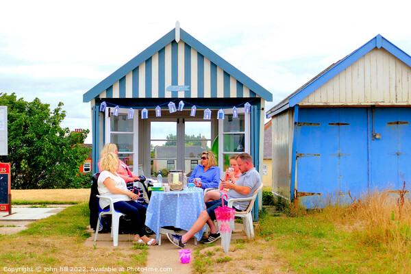 Beach hut tea party. Picture Board by john hill