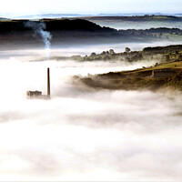 Buy canvas prints of Chimney in the mist. by john hill
