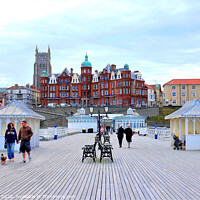 Buy canvas prints of Cromer town and Pier. by john hill