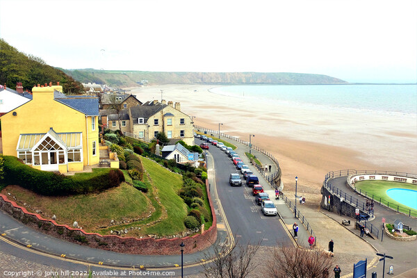 Seafront and Brigg at Filey, North Yorkshire, UK. Picture Board by john hill