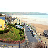 Buy canvas prints of Seafront and Brigg at Filey, North Yorkshire, UK. by john hill